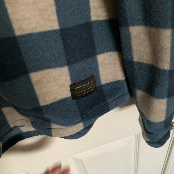 Mens Fleece plaid button up Quiksilver XXL - Picture 4 of 6